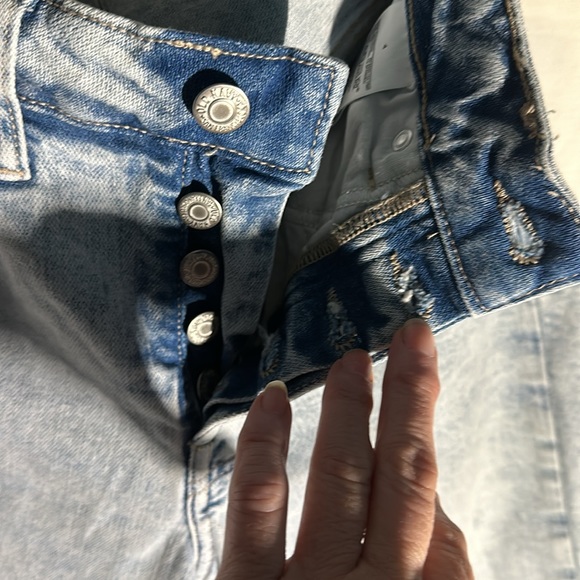 Sz 4 5/$15 Old Navy O.G. Straight Leg Jeans Womens Stretch Denim High Rise - Picture 2 of 7